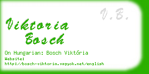 viktoria bosch business card